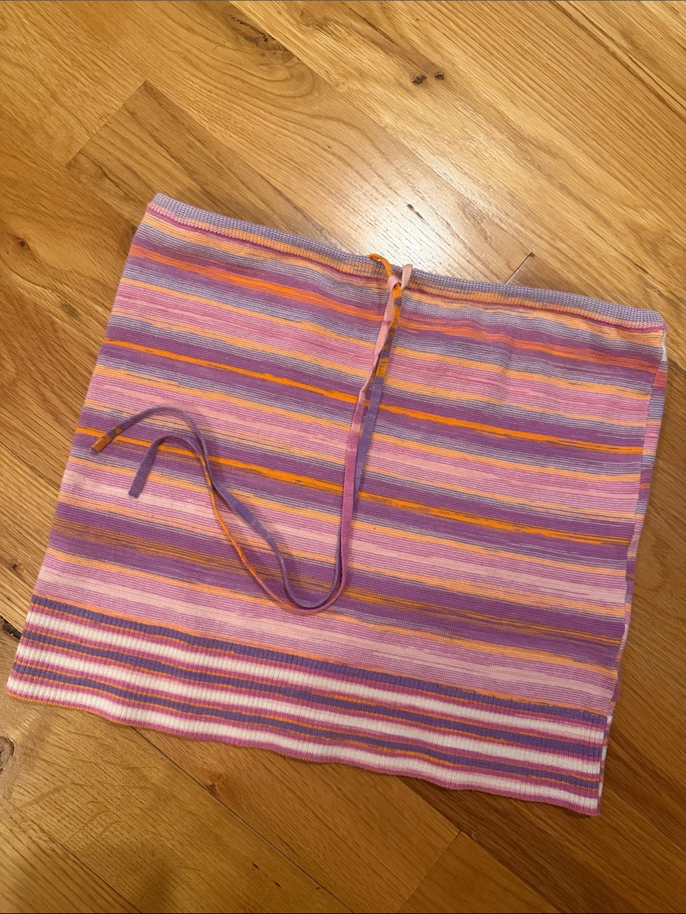 J. Crew Striped Mini Skirt in Pink, Purple and Orange Size S